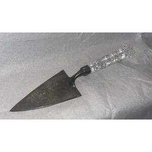 Shannon Lead Crystal and Silver Plate Pie Cake Dessert Server